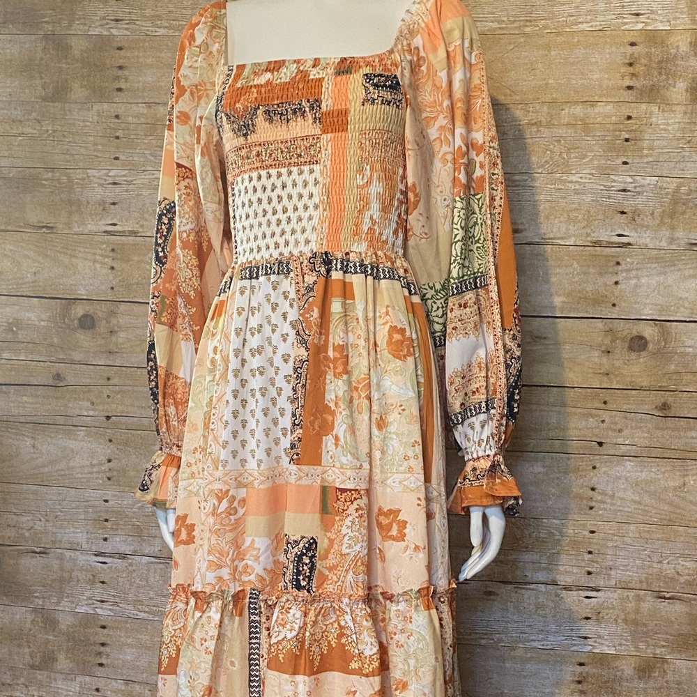 NWTS Bohemian Patchwork Maxi Dress byLovecolete